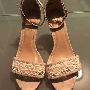 Nanette Lepore two piece crochet sandal